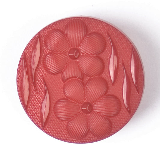 Vogue Star dusky pink embossed flower buttons, 19mm