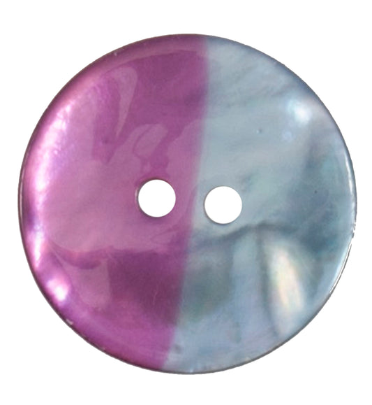 Vogue Star purple and blue iridescent buttons, 17mm