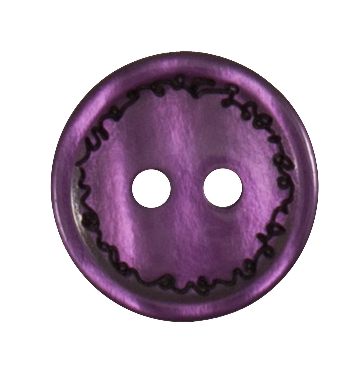 Vogue Star purple stitch-effect buttons, 15mm