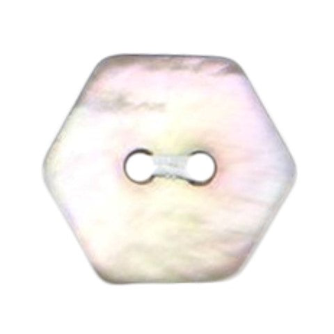 Vogue Star pearl-effect hexagon buttons, 8mm