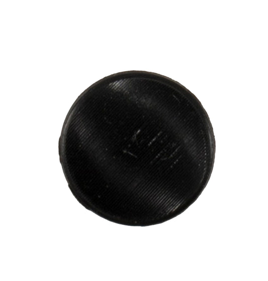 Small round black shank button