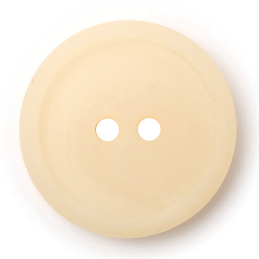 Cream two-hole button with raised rim