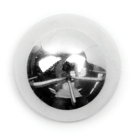 Shiny silver dome shank button