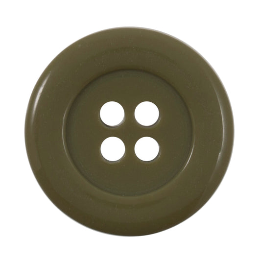 Large olive green four-hole button