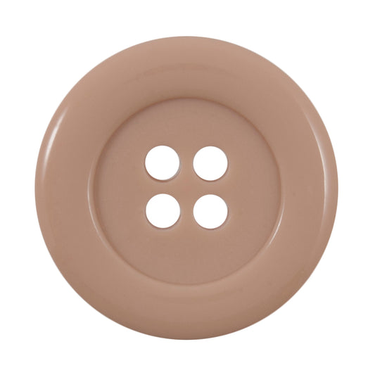 Large taupe four-hole button