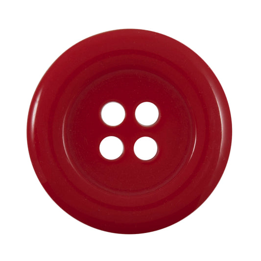 Large burgundy red four-hole button