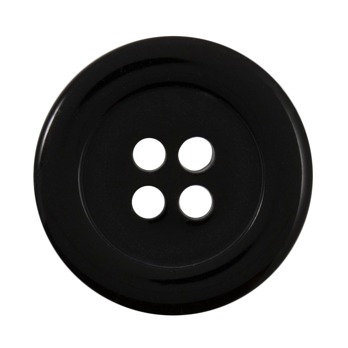 Large black four-hole button