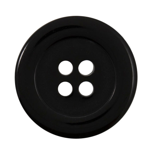 Large black four-hole button