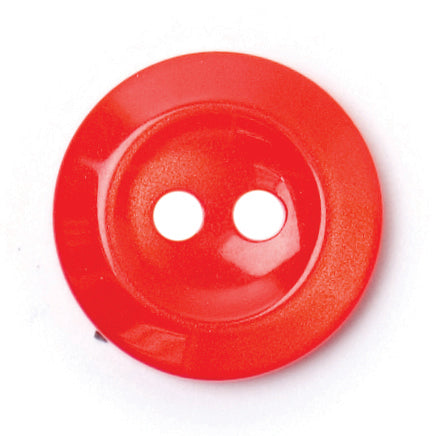 Red Rimmed 14mm buttons by Vogue Star