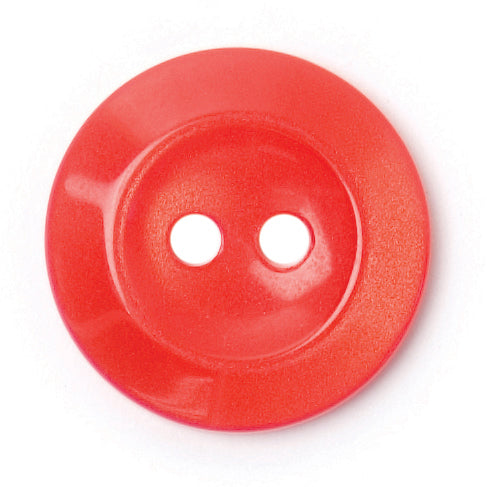 Coral Red Rimmed 16mm buttons by Vogue Star