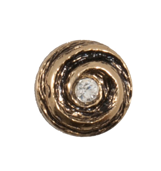 Gold Tone Swirl Diamante 10mm buttons by Vogue Star