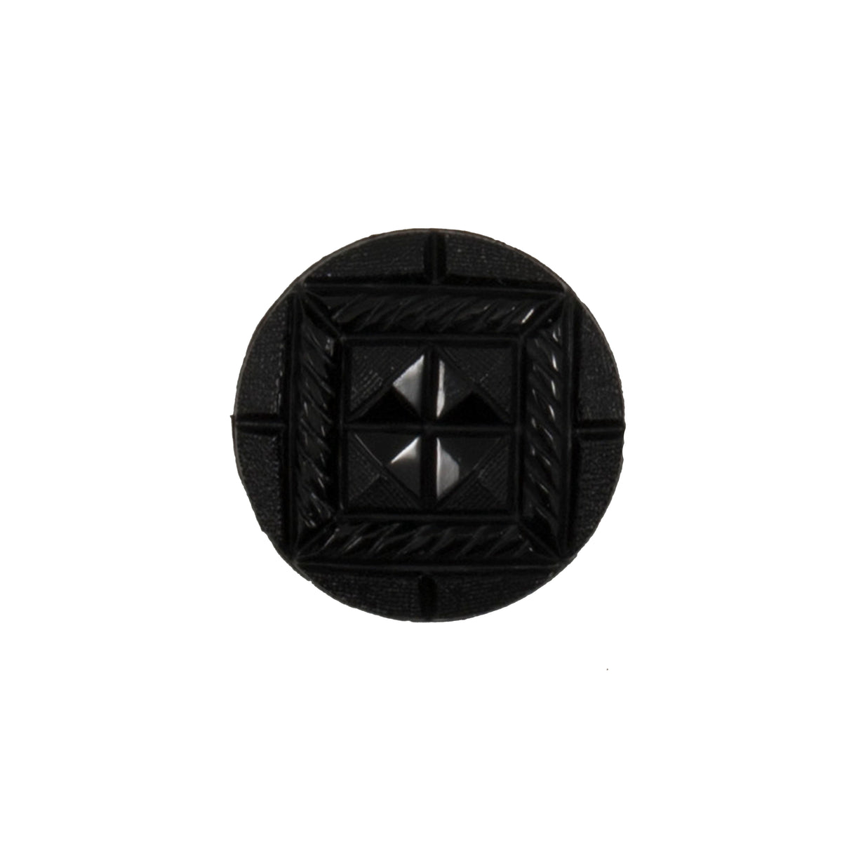 Black Studded Square Motif 19mm buttons by Vogue Star