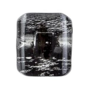 Vogue Star Black and Silver Marbled Square Buttons - 15mm (P
