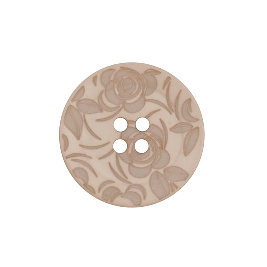 Taupe Engraved Rose 22mm buttons by Vogue Star