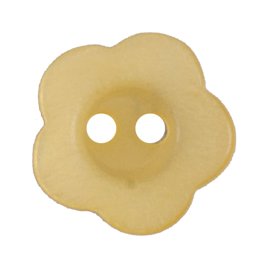 Pale yellow flower-shaped button