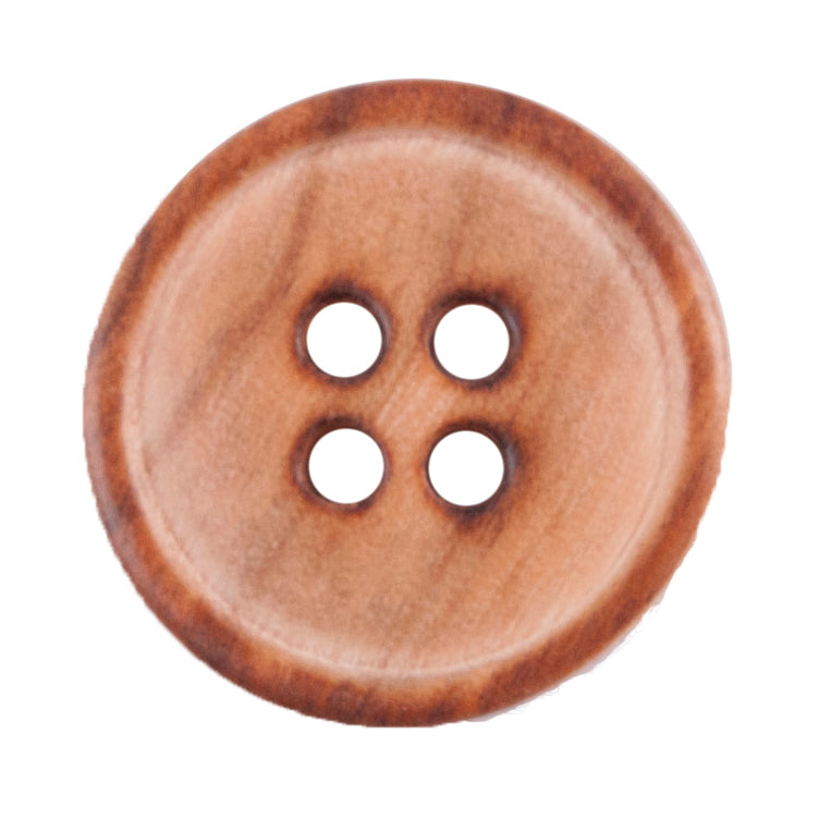 Light brown button with a wood-grain finish