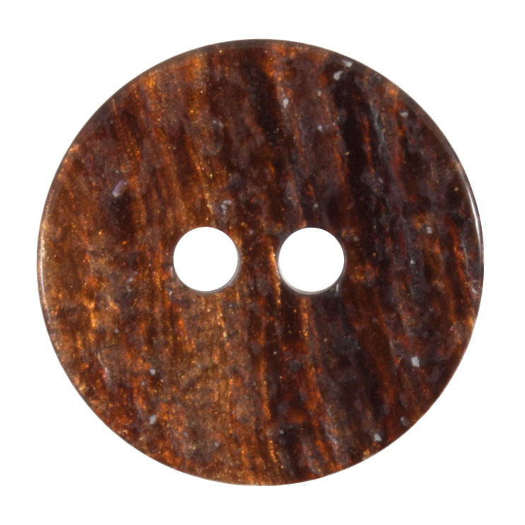 Dark brown button with a wood-grain finish