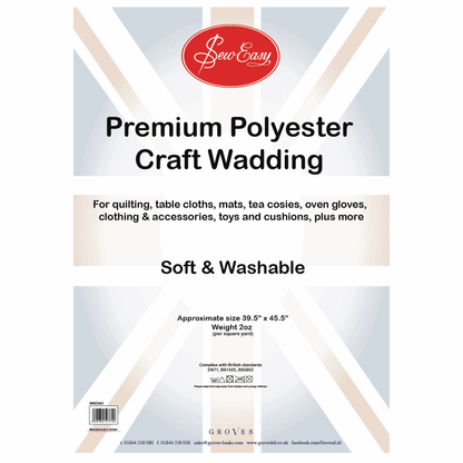Sew Easy 2oz Poly Wadding - 100 x 115cm (39.5 x 45.5in)