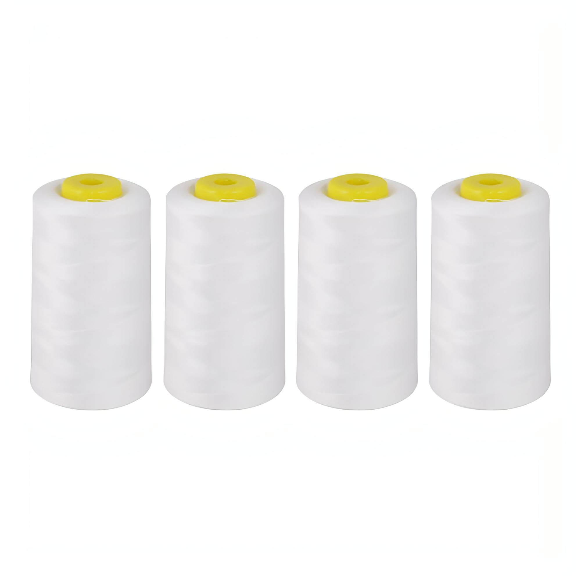 Thread Guide Cones Pack of 4 x Overlocker Thread Cone 5000m Extra Large - White - Designe ...