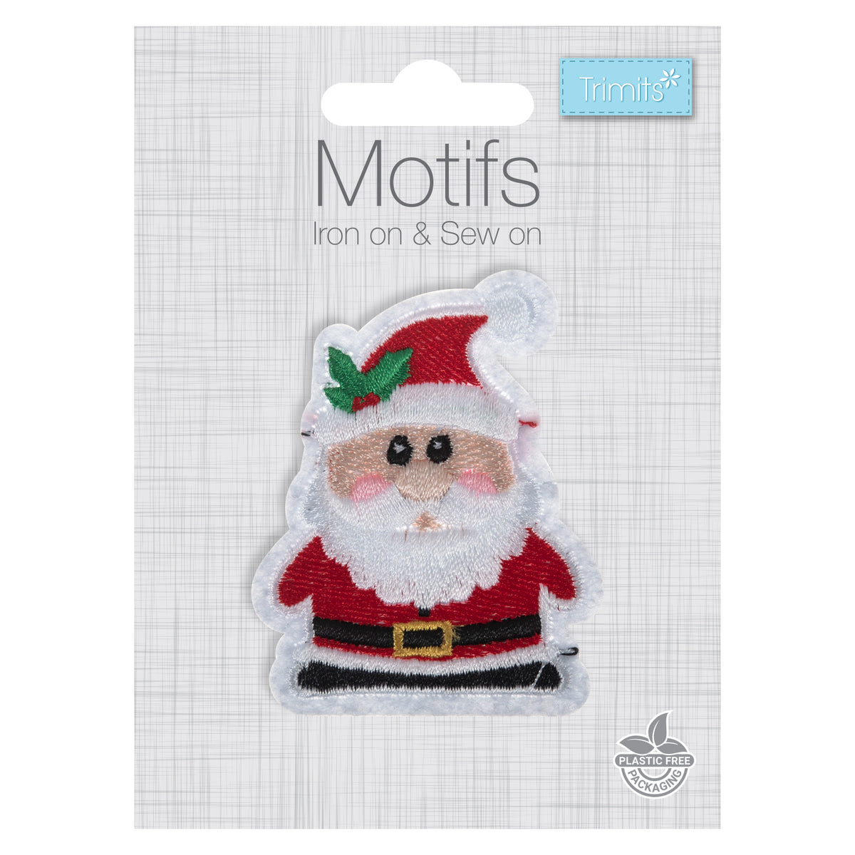 Father Christmas Christmas embroidered iron-on motif