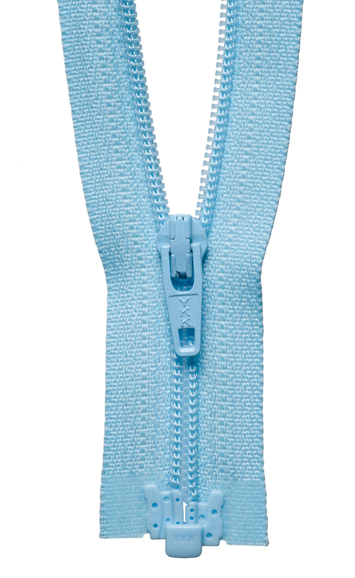Light Blue YKK lightweight open end zip, 25cm