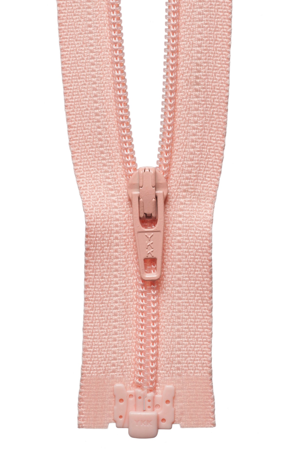 Peach YKK lightweight open end zip, 25cm