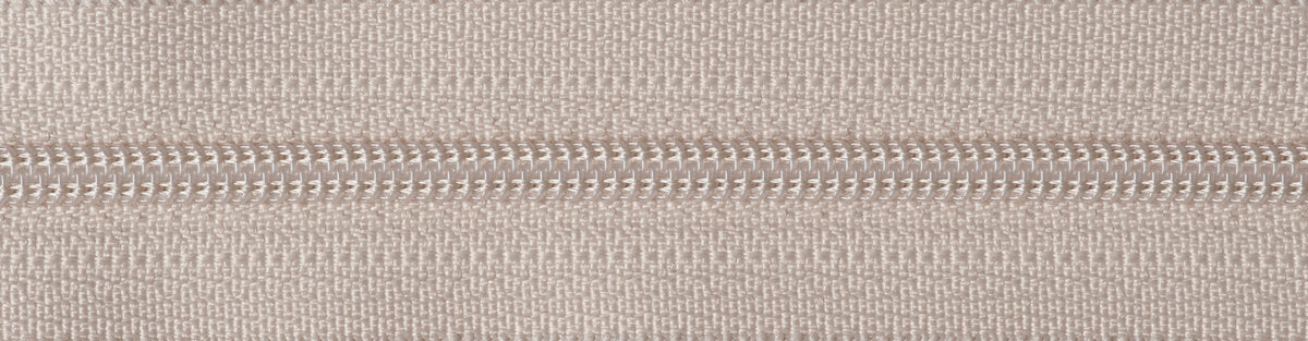 Beige YKK lightweight open end zip, 25cm