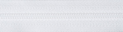 White YKK lightweight open end zip