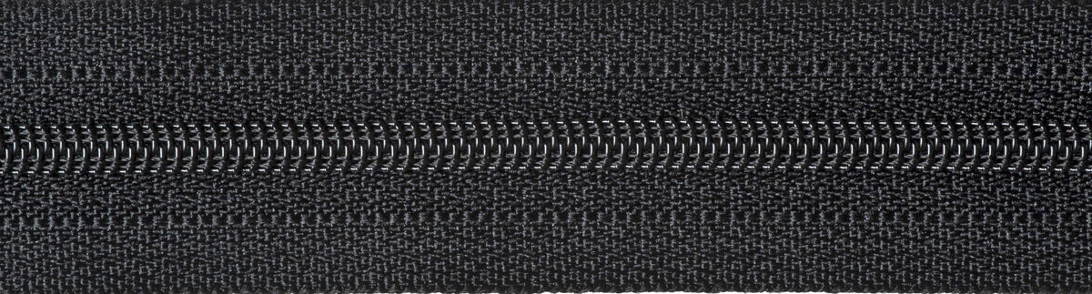 Black YKK lightweight open end zip