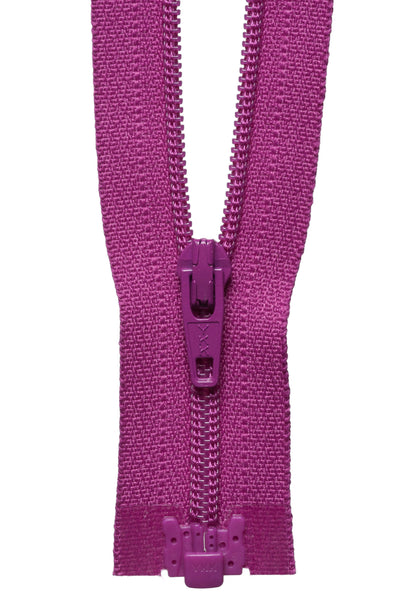 Cerise YKK lightweight open end zip, 41cm