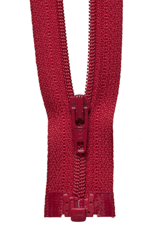Scarlet Berry YKK lightweight open end zip, 41cm
