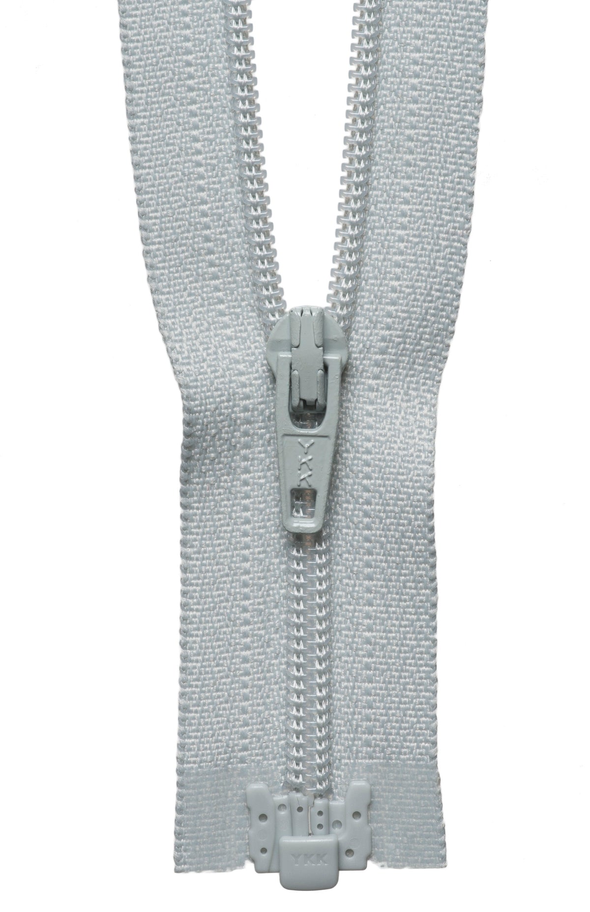 Pale Grey YKK lightweight open end zip, 41cm