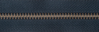 Dark Navy YKK metal tooth open end zip, 71cm