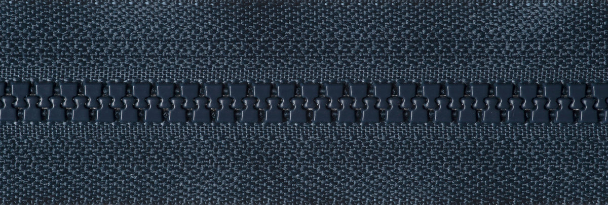 Dark Navy YKK Vislon chunky plastic open end zip