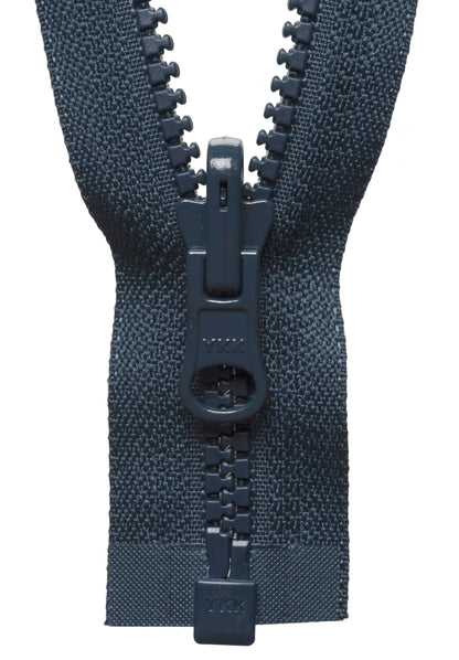 Dark Navy YKK Vislon chunky plastic open end zip