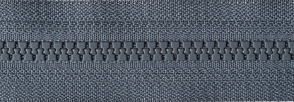 Dark Grey YKK Vislon chunky plastic open end zip