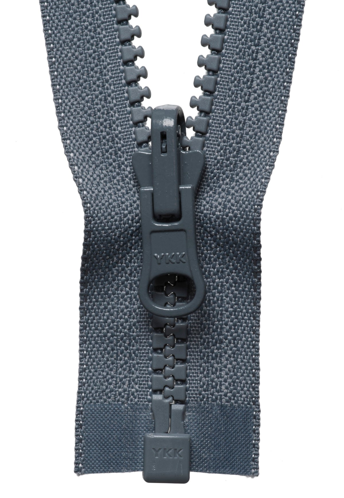 Dark Grey YKK Vislon chunky plastic open end zip