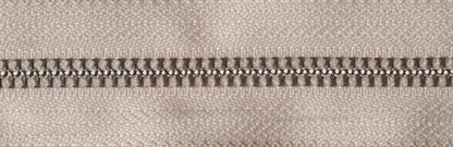 Beige YKK nickel free metal open end zip, 61cm