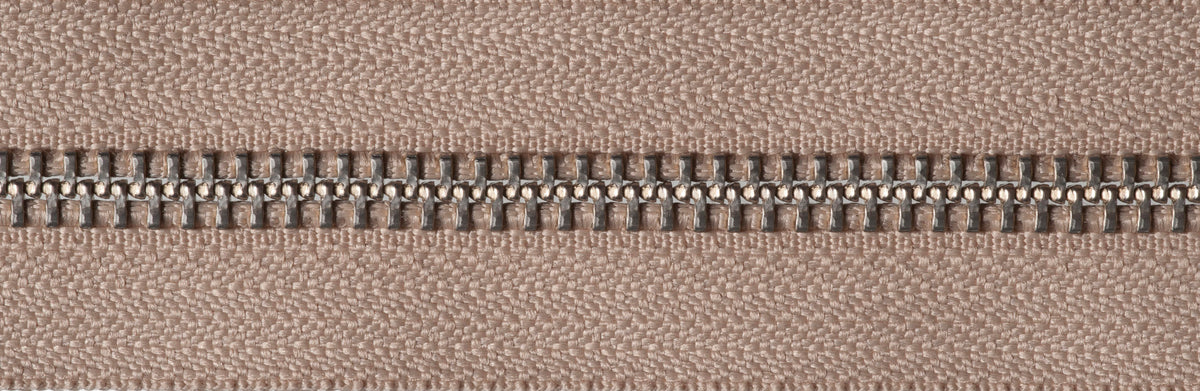 Fawn YKK nickel free metal open end zip, 71cm