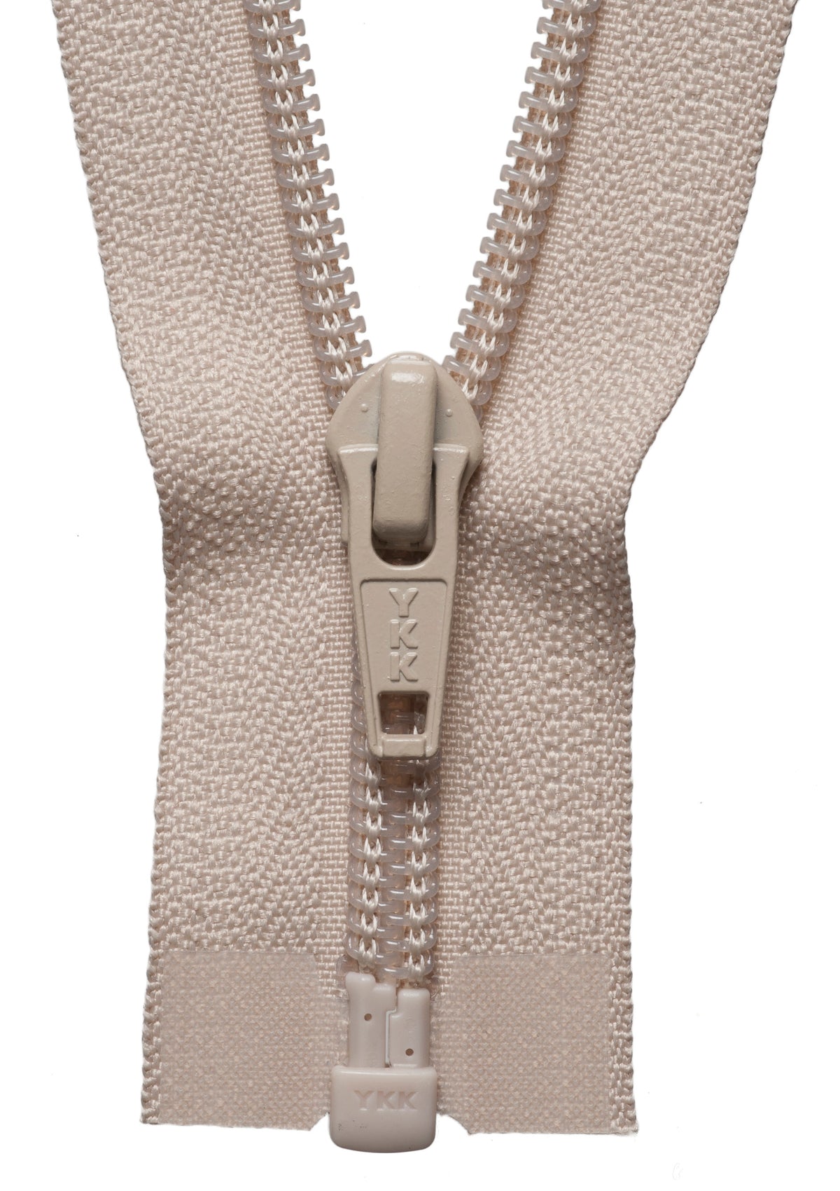 YKK 30cm beige open-ended nylon zip