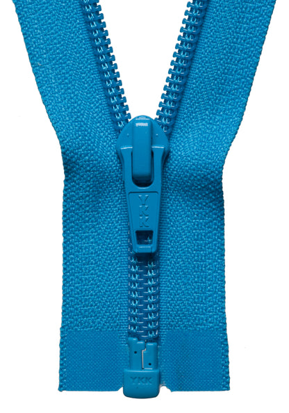 Dark Dusky Blue YKK nylon open end zip, 36cm long