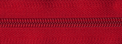Red YKK nylon open end zip, 36cm long