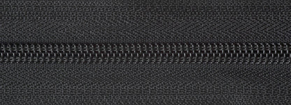 Black YKK nylon open end zip, 41cm long