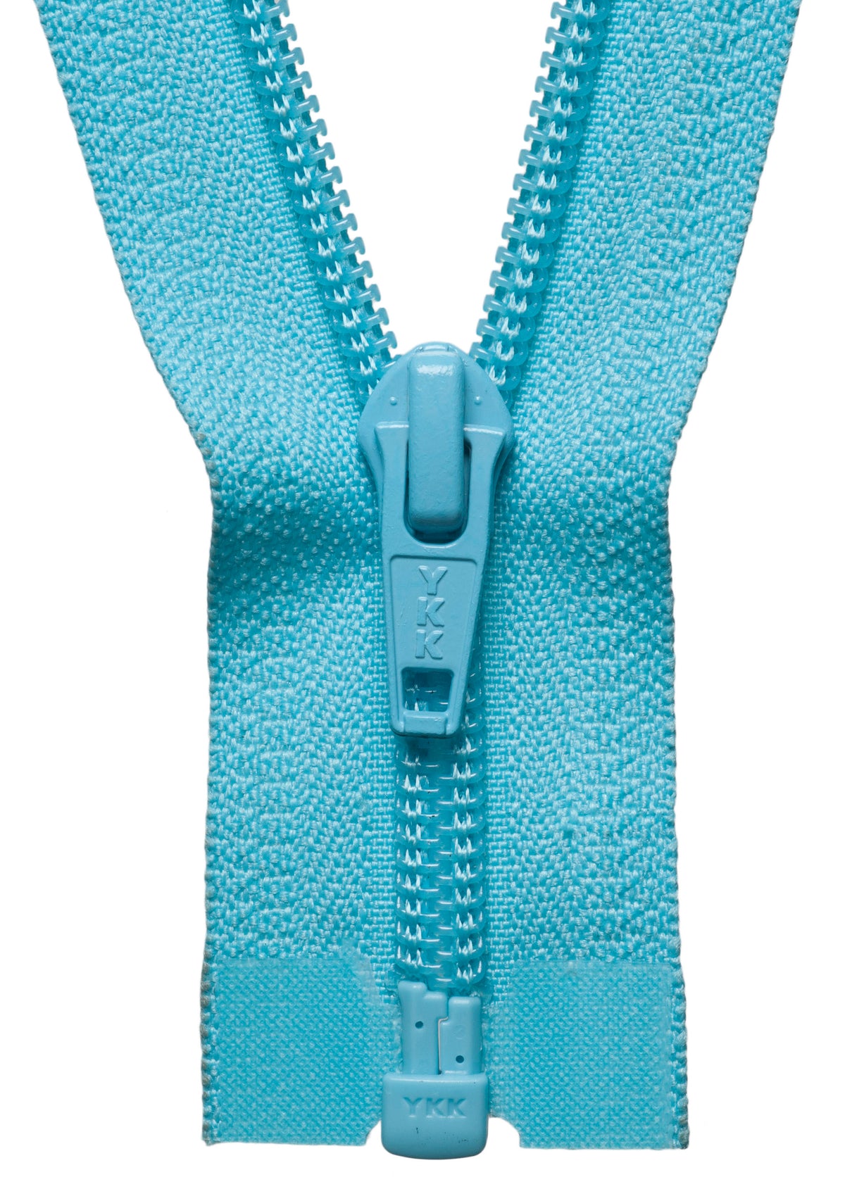 YKK turquoise nylon open end zip, 41cm