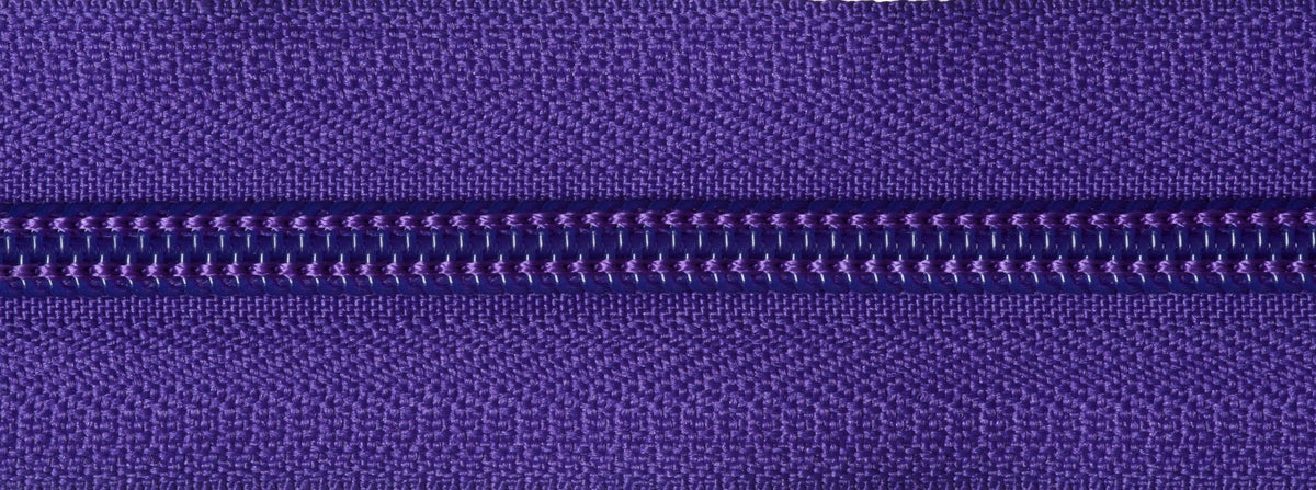 YKK purple 51cm nylon open-end zip