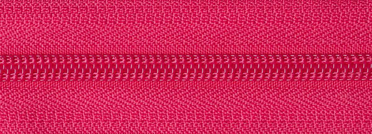 YKK shocking pink 51cm nylon open-end zip