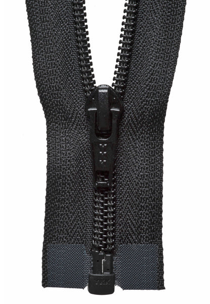 YKK black 51cm nylon open-end zip