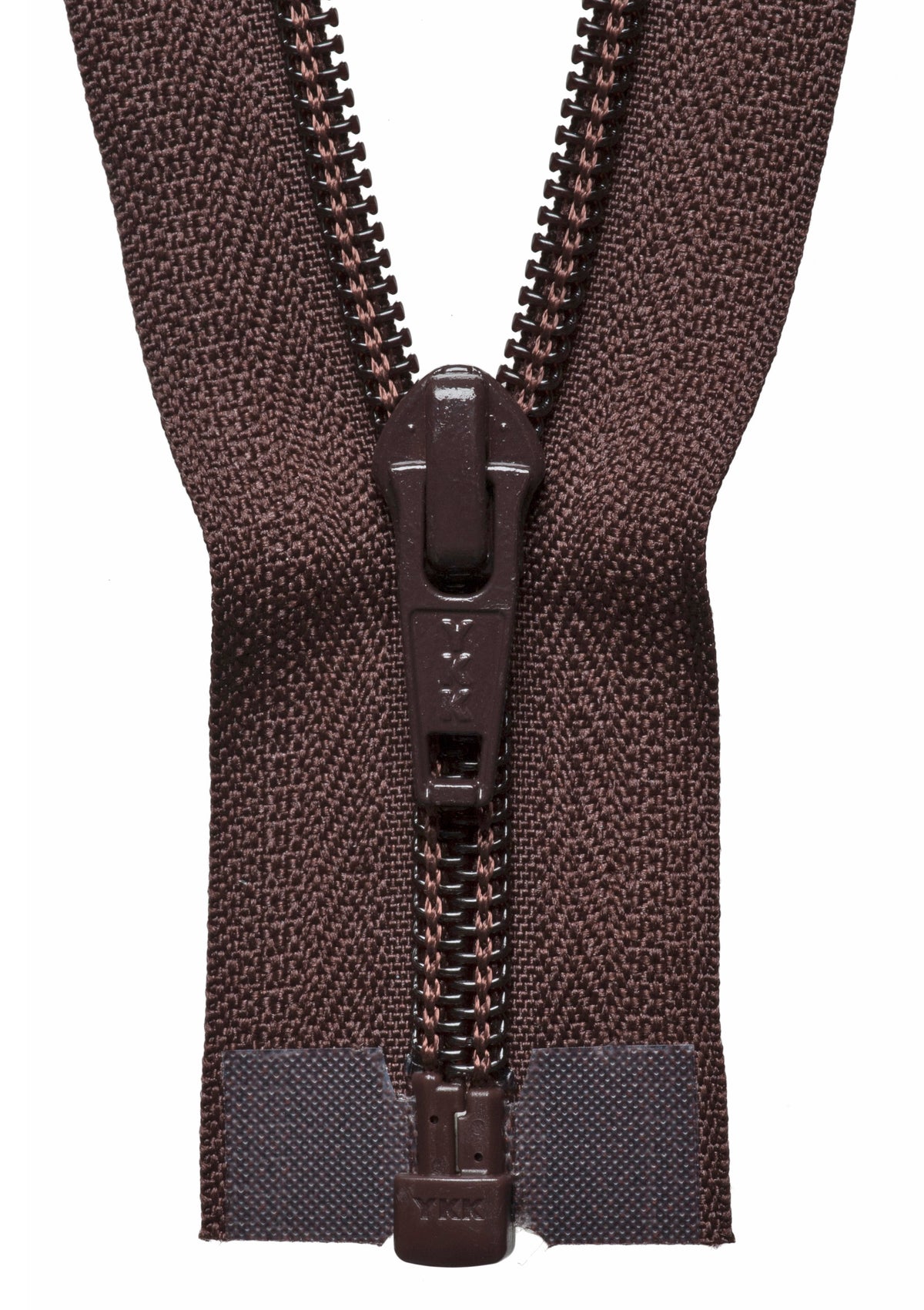 YKK brown 56cm nylon open-end zip
