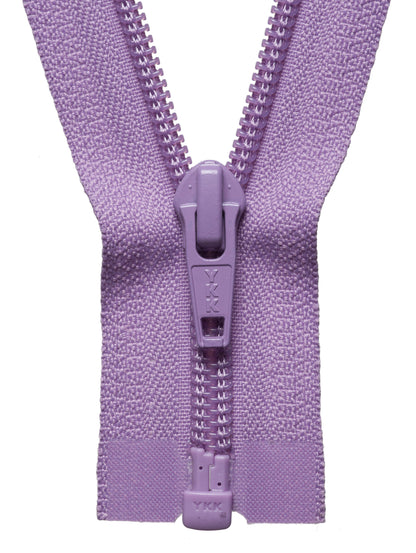 Light Orchid YKK nylon open end zip, 61cm