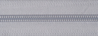 Silver YKK nylon open end zip, 61cm